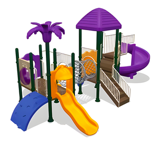 Balançoire en vinyle commerciale pour enfants en plein air jungle park ride aire de jeux arrière cour <span class=keywords><strong>escalier</strong></span> toboggan - Product Image 1