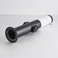 Lampe de jardin extérieure en acier inoxydable étanche avec abat-jour cylindrique en PC, douille E27 15W
