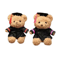 Ours en peluche personnalisé OEM ODM pour la remise des diplômes, avec toque et robe, petite poupée en peluche pour cadeau promotionnel, vente en gros