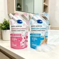 Sachet Doypack Personnalisé Imprimé 500ml pour Lessive, Pochette à Bec Verseur, Emballage Compressible pour Shampoing, Recharge de Savon Liquide pour les Mains