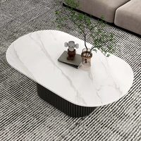 Table basse de roche minimaliste italienne célèbre Design ovale créatif de Bulgari pour petit salon Internet célèbre ménage