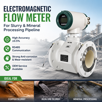 Medidor de Flujo Electromagnético para Lodos de Cobre, Lodos de Mineral de Hierro, Tuberías de Procesamiento de Minerales, OEM RS485