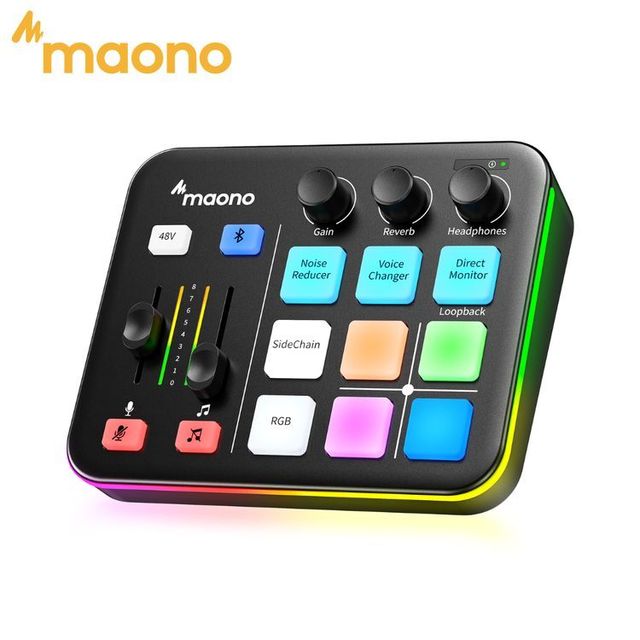 Brand New Light Gaming Audio Mixer the Most Popular Gaming Audio Mixer Live Streaming Soundcard Mixer