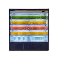 Équipement de réfrigération à système de refroidissement à distance / enfichable, Réfrigérateur à légumes, Réfrigérateur à boissons, Vitrine réfrigérée ouverte multi-niveaux