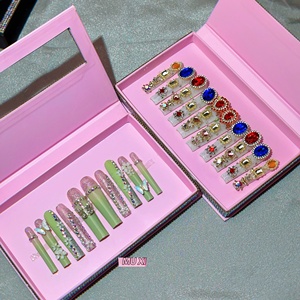 Ensemble réutilisable de <span class=keywords><strong>faux</strong></span> ongles et de <span class=keywords><strong>faux</strong></span> cils à presser Kit de <span class=keywords><strong>faux</strong></span> cils vaporeux pour le maquillage et le nail art - Product Image 3