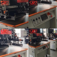 Lingtie LT Yarı Otomatik Eğimli Serigrafi Baskı Makinesi Tekstil/Yapıştırıcı/Plastik/Kağıt Etiketler için Hassas Vakumlu Emiş