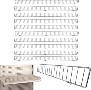 Estante para góndola al por menor, valla de alambre frontal, barandilla de estante resistente para frutas, alimentos frescos, tiendas minoristas - Product Image 1