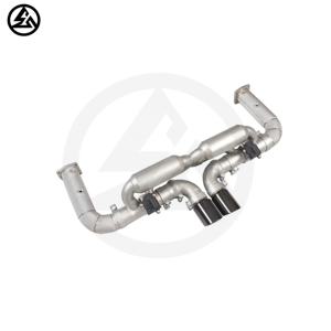 Escape CSZ de alta calidad para <span class=keywords><strong>Porsche</strong></span> 911 <span class=keywords><strong>991</strong></span>,1 <span class=keywords><strong>991</strong></span>,2 <span class=keywords><strong>Turbo</strong></span> <span class=keywords><strong>S</strong></span> Valvetronic silenciador con escudo térmico válvula Axleback Center escape - Product Image 2