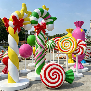 Escultura Gigante <span class=keywords><strong>de</strong></span> Carruaje <span class=keywords><strong>de</strong></span> Caramelos <span class=keywords><strong>de</strong></span> Fibra <span class=keywords><strong>de</strong></span> Vidrio Pintada a Mano con <span class=keywords><strong>Caballos</strong></span> para Decoración <span class=keywords><strong>de</strong></span> Bodas, Parques y Áreas <span class=keywords><strong>de</strong></span> Juego Infantiles - Product Image 2