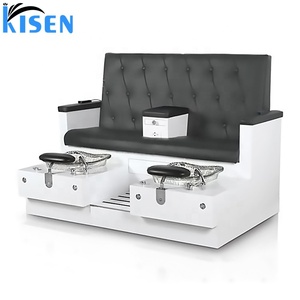 Luxury Australia Spa Wasserlose Pediküre Keine Sanitär Doppels itz Sofa Stühle Fuß massage mit weißer Schüssel für Maniküre Salon - Product Image 1
