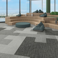 Dalles de moquette commerciales en boucle tuftée en polypropylène pour bureaux