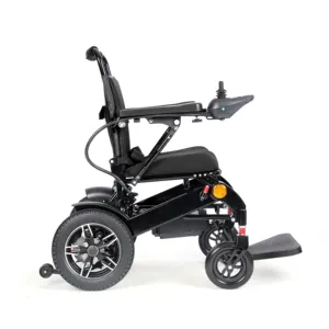 残疾人户外设备电动移动轮椅轻便便携式折叠黑色锂楼梯灯100千克8英寸