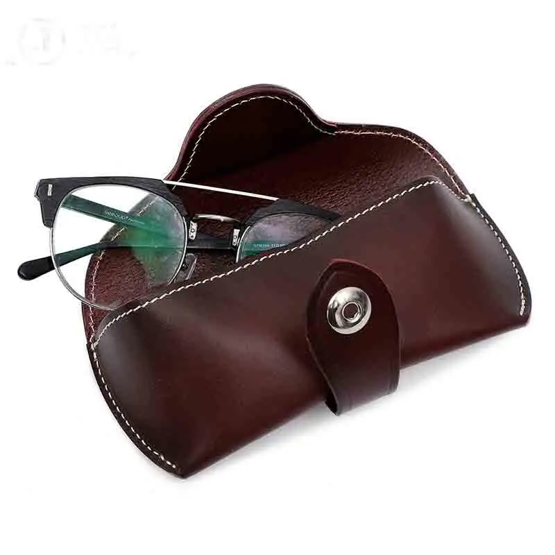 Borsa per occhiali retrò fatta a mano in pelle conciata al vegetale italiana borsa multifunzionale per occhiali da sole in pelle
