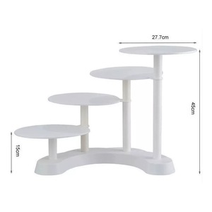 Support à gâteau à 4 étages, plateau de service pour cupcakes, rond, pour support à gâteau de mariage, outils pour gâteaux de fête - Product Image 2
