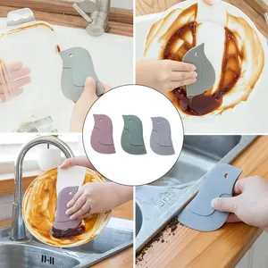 Ev Mutfakları İçin Çok Fonksiyonlu Yumuşak Kazıyıcı Kir ve Yağ Temizleme Aracı Silikon Kazıyıcı Tencere ve Yağ Lekelerini Temizlemek İçin - Product Image 2