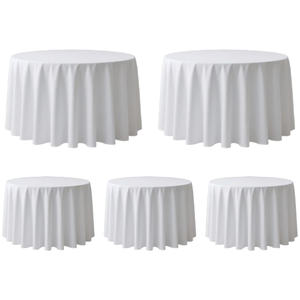 Manteles Redondos Personalizados al por Mayor, Manteles de Poliéster Blancos para Bodas y Eventos - Product Image 4