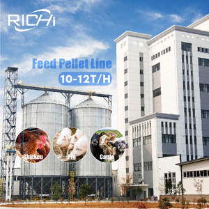 RICHI 맞춤형 완전 닭 동물 가축 및 가금류 사료 생산 라인 동물 사료 펠릿에 대한 시간당 10 톤 - Product Image 1