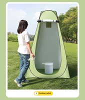 Tente de Douche Extérieure Portable, Tente de Toilette de Camping, Cabine de Douche et Vestiaire, Tente Chaude de Pêche - Pliable en Polyester Taffetas et Fer