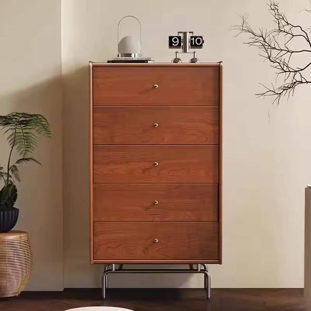 Antique Solid Oak Wood Storage Cabinet Chest of Drawers Dresser for Living Room Farmhouse Dining Room Bedroom Hallway Use