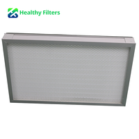 Filter Udara HEPA Lipat Kustom H13 H14 Efisiensi Tinggi OEM untuk Laminar Flow Hood Laboratorium Cleanroom