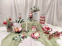 Service de table en céramique neuf d'usine, théières colorées de Noël, bols en porcelaine, vaisselle en céramique, ensembles de vaisselle pour la saison des fêtes, cadeau pour la maison