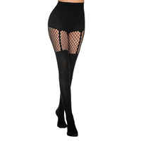 Nouvelles collants résille noires sexy ajourées en soie pour la danse et les soirées en boîte de nuit