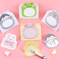 Bloc-notes adhésifs en forme d'animaux debout, lot de 8, design de dessin animé mignon pour le bureau, bloc-notes créatifs pour les étudiants et le travail