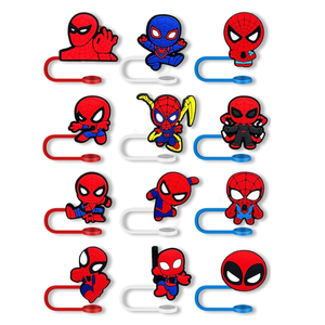 10mm personnalisé 30 & 40 Oz gobelet tasses accessoires mignon super-héros paille à boire couverture casquette héros <span class=keywords><strong>Spider</strong></span> <span class=keywords><strong>Man</strong></span> paille Topper - Product Image 4