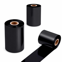 Cinta de Resina de Cera Premium Compatible con Zebra de 110 mm x 300 m para Impresoras de Códigos de Barras por Transferencia Térmica, Resistente a Rayones, al Desgaste y Lavable