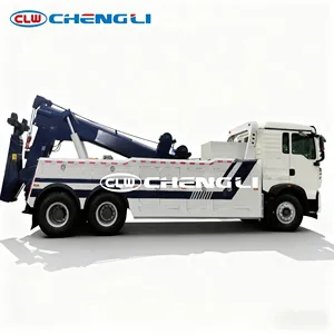 Vente directe d'usine, camion de dépannage lourd Howo 6x4, capacité de remorquage de 80 tonnes, avec télécommande sans fil, véhicule de sauvetage routier - Product Image 5