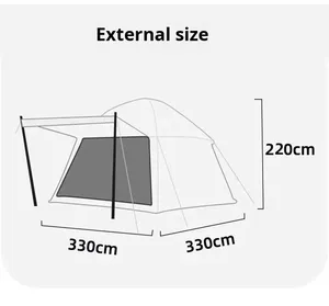 Achat en gros, installation facile, portable, pour <span class=keywords><strong>la</strong></span> famille, plage, randonnée, festival, durable, <span class=keywords><strong>coins</strong></span> renforcés, fenêtres <span class=keywords><strong>de</strong></span> ventilation nocturne stables - Product Image 4