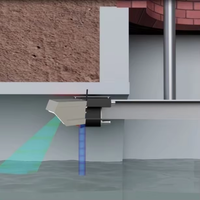 Capteur radar de vitesse de débit et de niveau de liquide pour surveillance de canaux ouverts et rivières, avec RS485 Modbus, pour avertissement d'inondation
