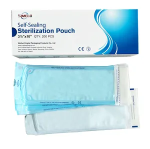 Sacchetto di sterilizzazione monouso per materiali di consumo in carta per dialisi medica autosigillante
