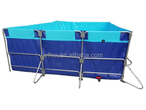 Couleur personnalisable 2m-équipement d'aquiculture de stockage durable rectangulaire de PVC de HDPE d'<span class=keywords><strong>aquarium</strong></span> - Product Image 2