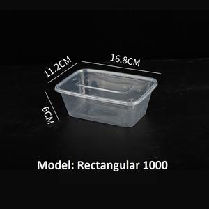 Boîte à lunch jetable de qualité alimentaire Boîte à emporter rectangulaire carrée transparente Boîte à lunch domestique Récipient de conservation en plastique - Product Image 5