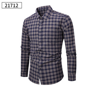 <span class=keywords><strong>Camicie</strong></span> Eleganti da Uomo Plus Size, Nuove, Traspiranti, a Maniche Lunghe, Fantasia Scozzese, Non Necessita di Stiratura, Business Casual, Vestibilità <span class=keywords><strong>Slim</strong></span>, per l'Autunno - Product Image 6