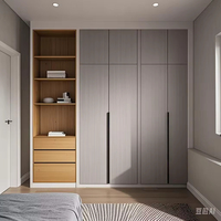 Armoire autoportante moderne et minimaliste, finition toucher doux, pour chambre, hôtel/villa, meubles de maison, armoires de salle à manger, application pour hall