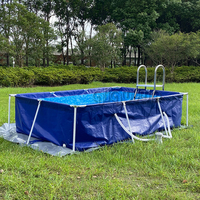 Nouveau design 0.6mm pvc installation facile piscine extérieure famille cadre métallique hors sol
