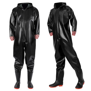 Meilleures cuissardes de pêche en PVC imperméables pour adultes Pantalons pantone personnalisés pour hommes avec semelle extérieure en caoutchouc sur tout le corps - Product Image 2
