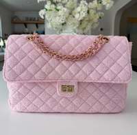 Sac bandoulière matelassé en tissu éponge 2026 pour femme, avec chaîne dorée, style de luxe, sac à main pour le quotidien et les soirées