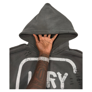 Fabrication de sweats à capuche haut de gamme, impression vintage personnalisée, effet délavé, veste lourde, lavage à l'acide, sweats à capuche surdimensionnés à double fermeture éclair - Product Image 3