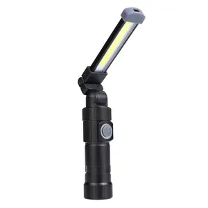 AJOTEQPT COB + LED قابلة للشحن المغناطيسي التخييم الشعلة مصباح فحص مرنة Worklight