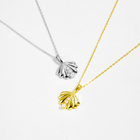 FUAMAY Dainty Shell Charm Collier Avec Perle Fine Plaqué Or 925 En Argent Sterling Shell Charm Collier Pour Les Femmes