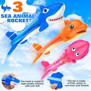 Lanzador <span class=keywords><strong>de</strong></span> cohetes Shark, ángulo ajustable <span class=keywords><strong>de</strong></span> alto rendimiento, súper duradero, juguete múltiple, lanzador <span class=keywords><strong>de</strong></span> cohetes <span class=keywords><strong>de</strong></span> animales marinos para niños - Product Image 3