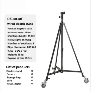 Trépied de diffusion en direct tout métal Meeking DK-4030F électrique avec télécommande sans fil et levage automatique, double usage - Product Image 6
