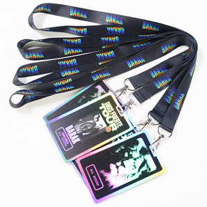 Insigne <span class=keywords><strong>en</strong></span> <span class=keywords><strong>plastique</strong></span> holographique Design Vip Passes Backstage Carte PVC pour le personnel de l'événement avec lanière - Product Image 2