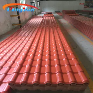 Brick Red Synthetic Resin UPVC ASA Spanish Roof Tile