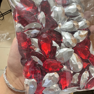 Piedras de Cristal Sueltas con Forma de Gota, Color AB, con Reverso Puntiagudo, para Manualidades, Coronas, Zapatos/Ropa, Piedras Acrílicas, Precio de Fábrica - Product Image 1