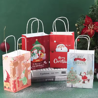 Sac de Noël à emporter et sacs en papier à provisions avec poignée de bonne qualité