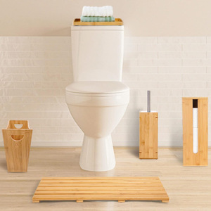 Porte-rouleau de papier toilette en bambou 16,1x5,9x5,9 cm, boîte de rangement en bois pour papier toilette, organisateur rectangulaire pour rouleaux de papier - Product Image 3